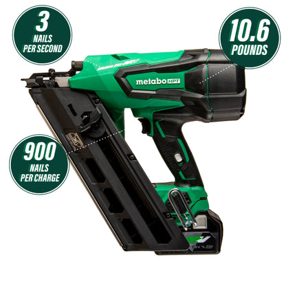 Metabo HPT NR3690DC 36V Cordless 30° Paper Tape Framing Nailer