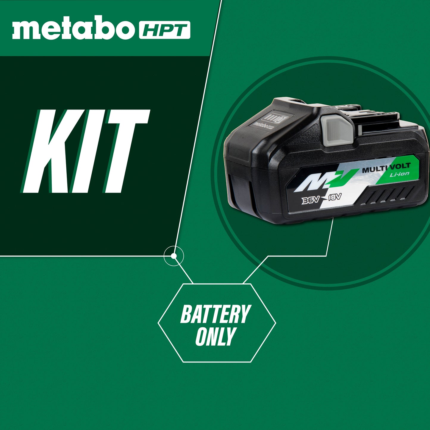 Metabo HPT 372121M  MultiVolt™ Lithium Ion Slide Battery 36V/4.0Ah | 18V/8.0Ah