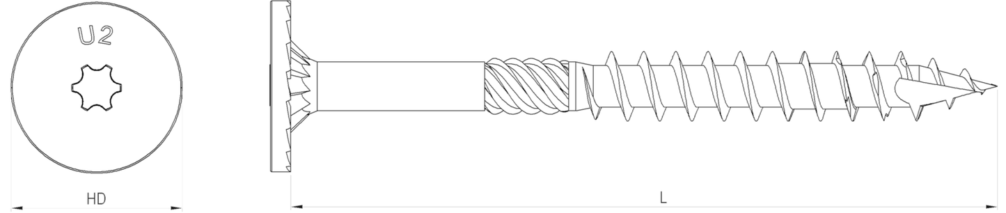 U2 Black Flat Head Screw